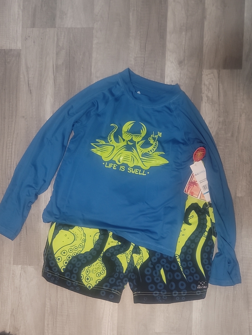 Big Chill Blue Kids Swim Top